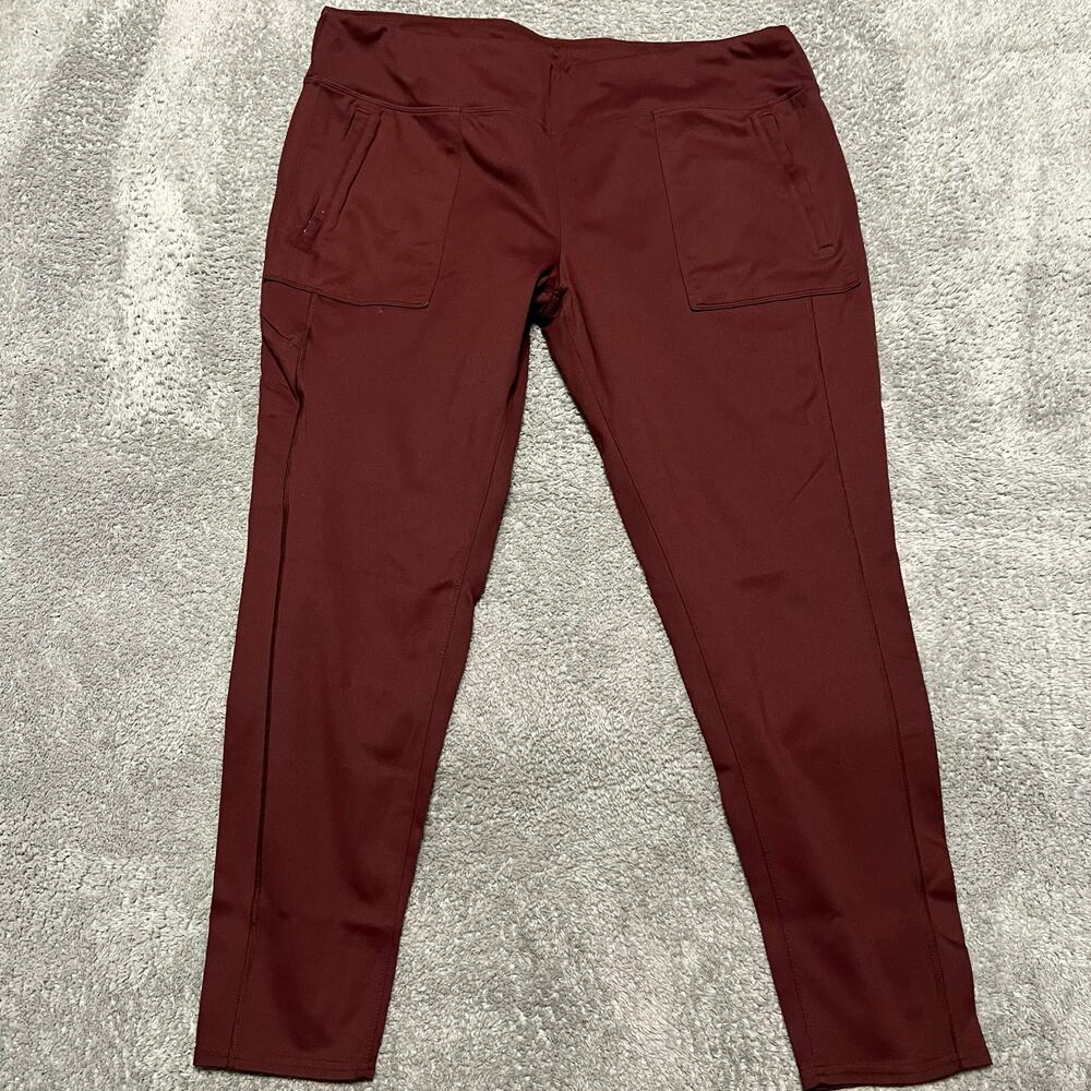Ridgecut Toughwear Leggings Pants Womens 1X Plus Pockets Maroon